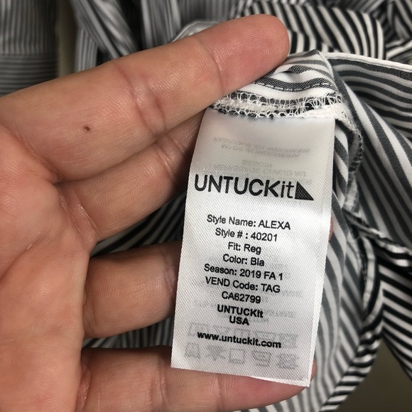 Untuckit for her Alexa Stripe Shirtwaist Button Up Dress Work Office Size 2 - Picture 10 of 12